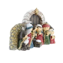 Palais du Rosaire Crèche enfantine de la naissance de Jésus en résine^ Crèche