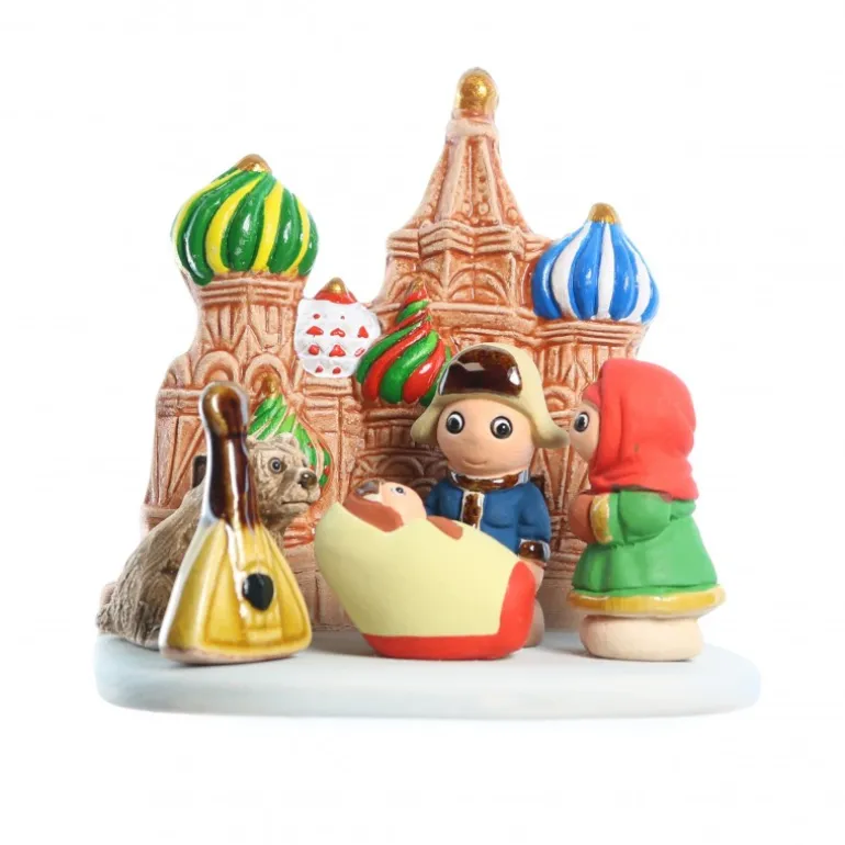 Palais du Rosaire Creche Russie en céramique 8x7cm^ Crèche