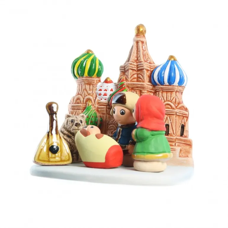 Palais du Rosaire Creche Russie en céramique 8x7cm^ Crèche