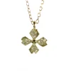 Palais du Rosaire Croix argent doré aux extrémités évasées^ Croix En Pendentif | Médaille Et Croix Argent