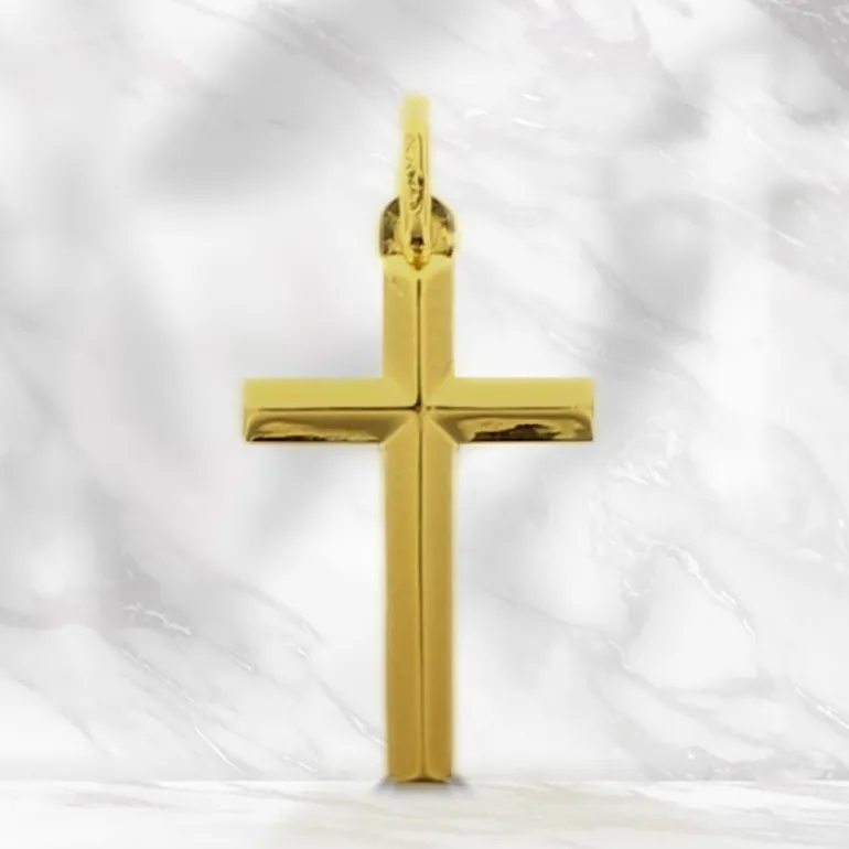 Palais du Rosaire Croix chrétienne en Or 22mm^ Croix En Pendentif | Médaille Et Croix Or
