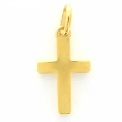 Palais du Rosaire Croix classique en plaqué or 30mm^ Croix En Pendentif | Médaille Et Croix Plaqué Or