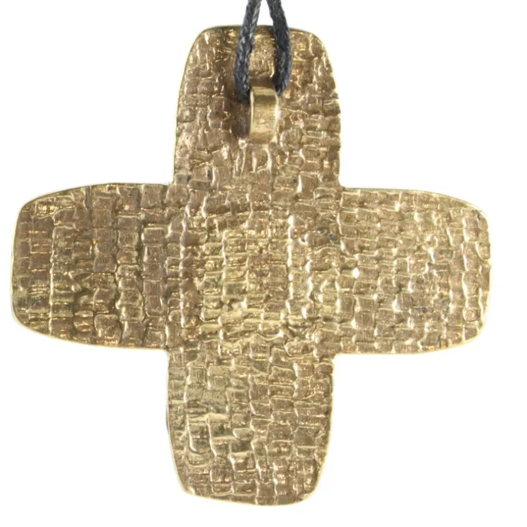Palais du Rosaire Croix de Communion en Bronze peint avec 4 symboles 7cm^ Communion | Croix Religieuse