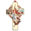 Palais du Rosaire Croix de l'Archange Saint Michel en bois avec illustration^ Croix Religieuse