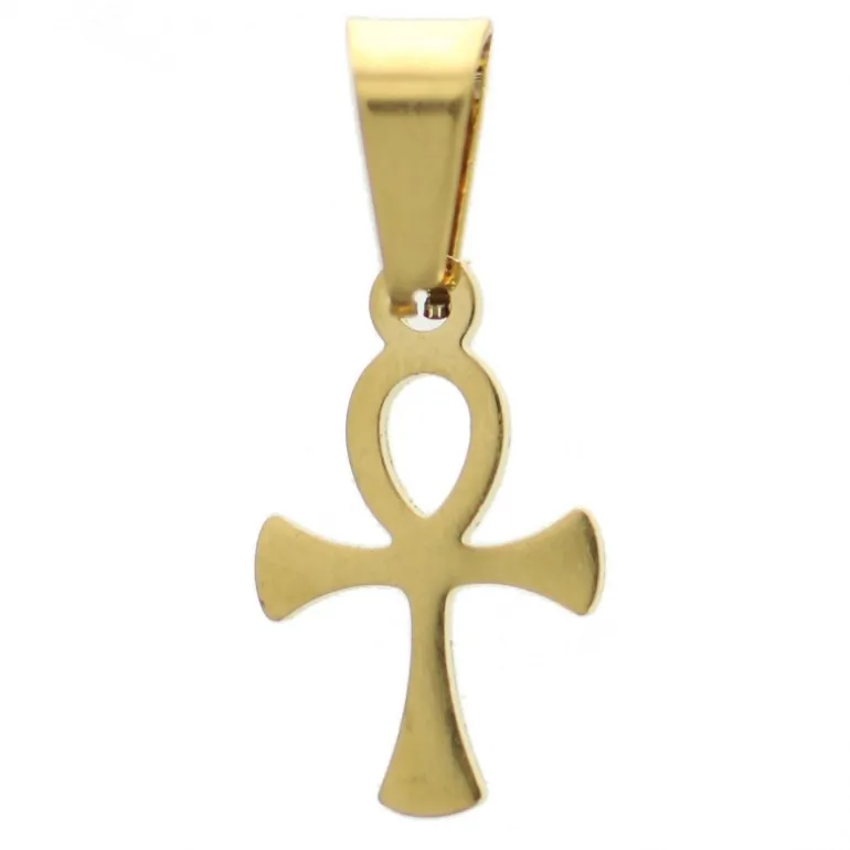 Palais du Rosaire Croix de Vie en métal doré 16mm^ Croix En Pendentif | Médaille Et Croix Métal