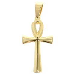 Palais du Rosaire Croix de vie en métal doré de 3cm^ Croix En Pendentif | Médaille Et Croix Métal