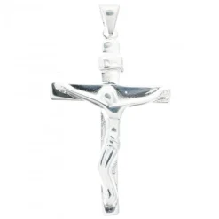 Palais du Rosaire Croix du Christ en argent^ Croix En Pendentif | Médaille Et Croix Argent