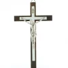 Palais du Rosaire Croix du Christ en bois et métal argenté 16cm^ Crucifix Bois | Crucifix Métal