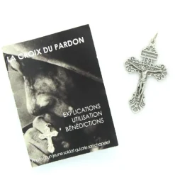 Palais du Rosaire Croix du Pardon en métal 5cm^ Médaille Et Croix Métal | Crucifix Métal