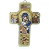Palais du Rosaire Croix du Perpetuel Secours Style Byzantin en bois avec dorure^ Croix Religieuse