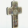 Palais du Rosaire Croix Esprit Saint Style Byzantin en bois avec dorure^ Croix Religieuse