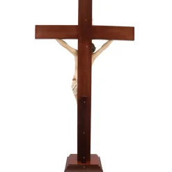 Palais du Rosaire Crucifix à poser en résine colorée 127cm^ Crucifix Résine | Crucifix Bois