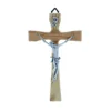 Palais du Rosaire Crucifix bois et Christ argenté 17 cm^ Crucifix Bois