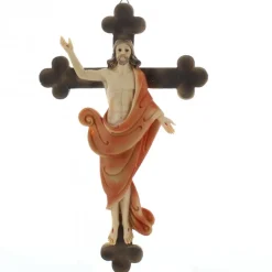 Palais du Rosaire Crucifix Christ Ressuscité en résine colorée 22cm^ Crucifix Bois