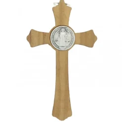 Palais du Rosaire Crucifix de Saint Benoît et livret explicatif^ Médaille Et Croix Métal | Crucifix Bois