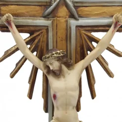 Palais du Rosaire Crucifix de style baroque 65 cm à suspendre en résine^ Crucifix Résine | Statue De Grande Taille