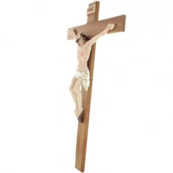 Palais du Rosaire Crucifix en bois et résine colorée 44cm^ Crucifix Résine | Crucifix Bois