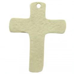 Palais du Rosaire Crucifix en Bronze martelé avec des détails colorés 8,5 cm^ Crucifix Métal