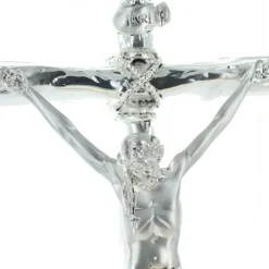 Palais du Rosaire Crucifix en métal bain argent 22 cm^ Crucifix Métal