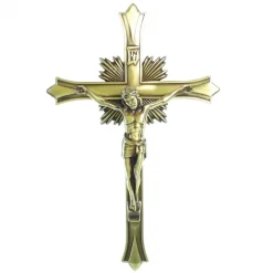 Palais du Rosaire Crucifix en métal imitation bronze 21cm^ Crucifix Métal