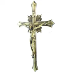 Palais du Rosaire Crucifix en métal imitation bronze 21cm^ Crucifix Métal