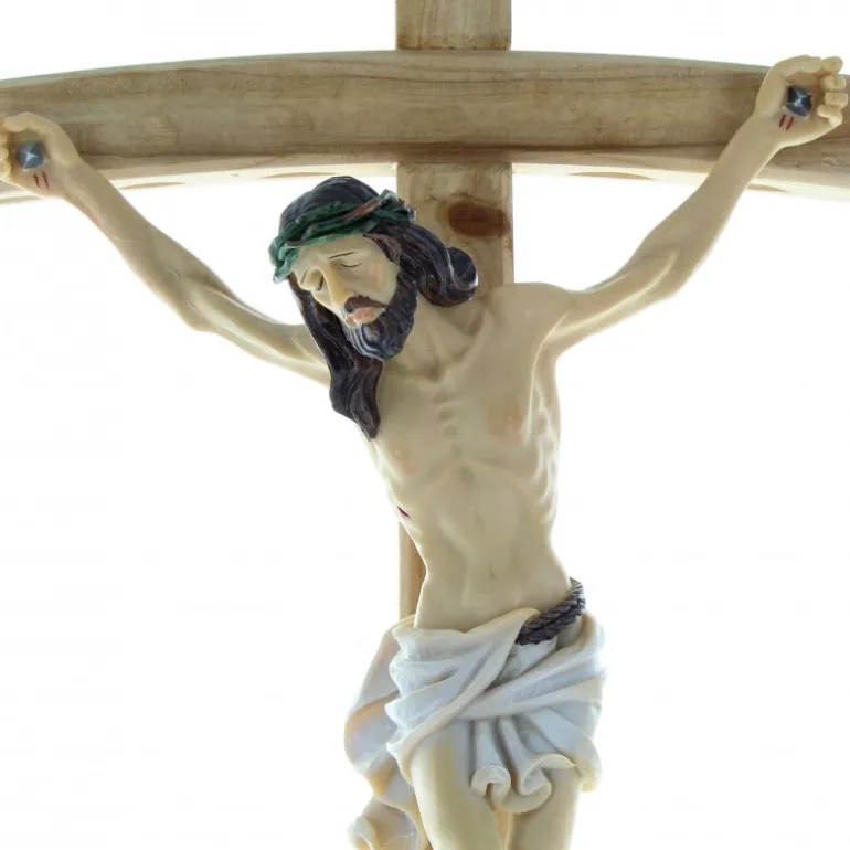 Palais du Rosaire Crucifix en résine 54 cm^ Croix Religieuse