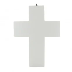 Palais du Rosaire Crucifix Moderne en Bois Blanc 20 cm^ Crucifix Bois