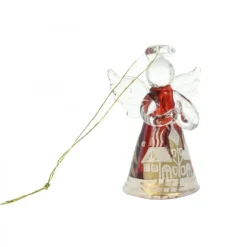 Palais du Rosaire Décoration de Sapin avec un Ange en verre rouge de Noel^ Décoration De Noël