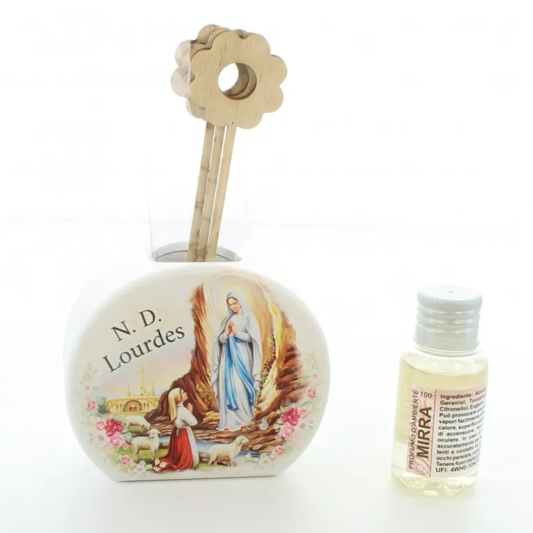 Palais du Rosaire Diffuseur de parfum "Lourdes" avec batonnets^ Huile Religieuse