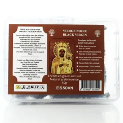 Palais du Rosaire Encens Naturel en Grains de la Vierge Noire avec prière - Boîte 50g^ Encens En Grains