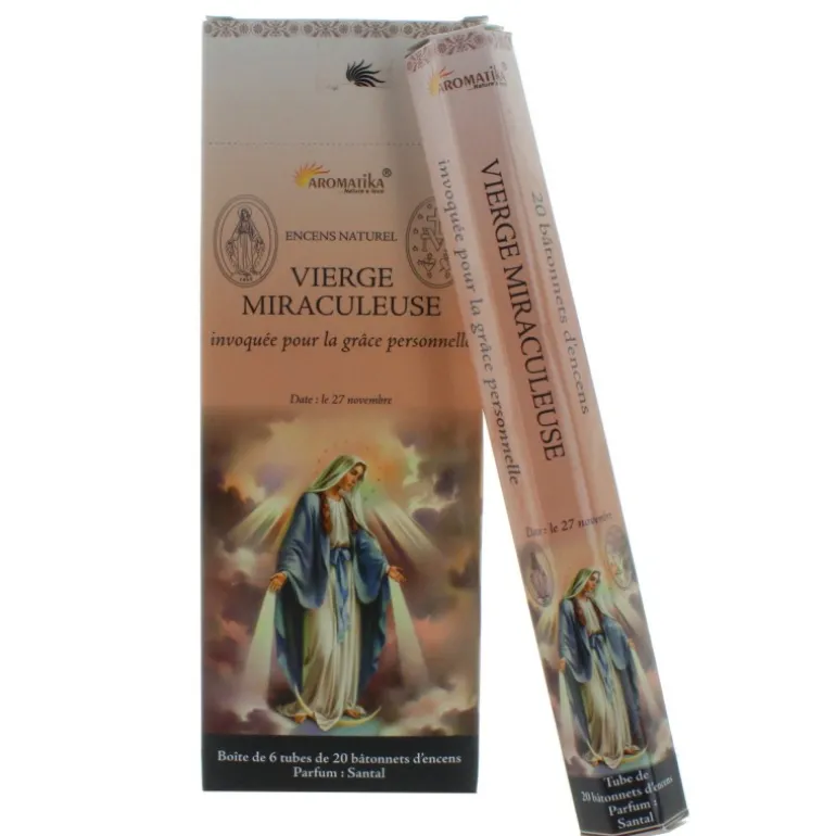 Palais du Rosaire Encens religieux Vierge Miraculeuse 20 bâtonnets^ Encens En Bâtonnets