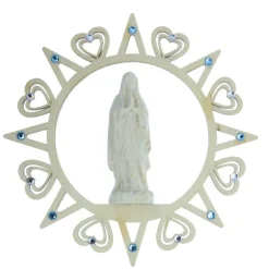 Palais du Rosaire Etoile de Noël en bois avec la Vierge^ Décoration De Noël