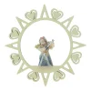 Palais du Rosaire Etoile de Sapin de Noël en bois avec un Ange 8,5 x 8,5cm^ Décoration De Noël