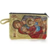 Palais du Rosaire Etui à Chapelet en fil doré 10x7 cm décoré de la Sainte Famille^ Porte-Monnaie | Etui À Chapelet