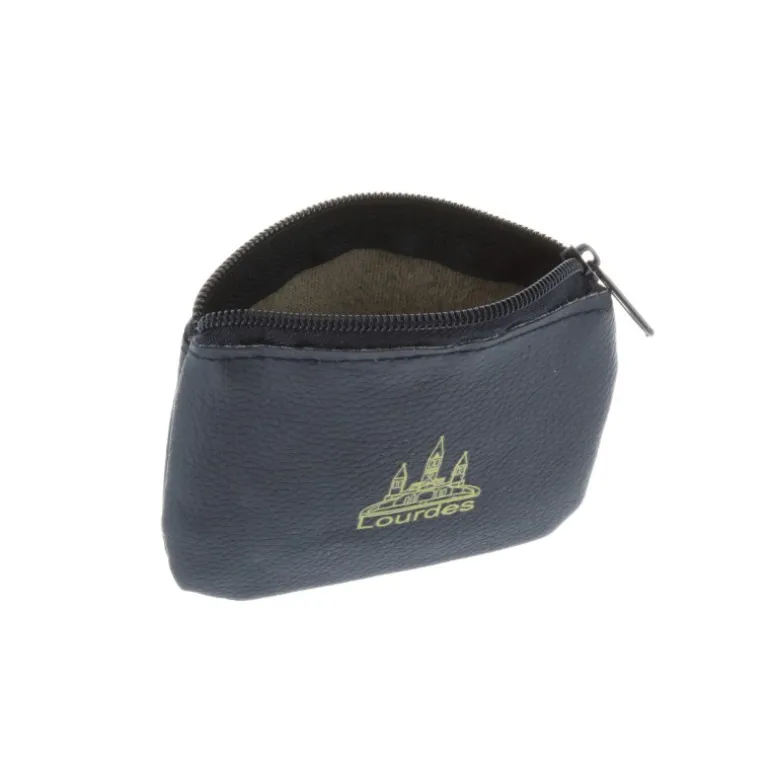 Palais du Rosaire Etui à chapelet néoprène noir et Basilique de Lourdes dorée^ Etui À Chapelet