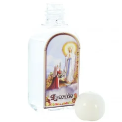 Palais du Rosaire Flacon rempli d'eau de Lourdes 75ml image Apparition^ Bouteille Eau De Lourdes