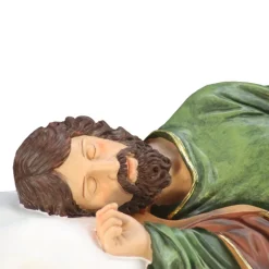 Palais du Rosaire Grande Statue de Saint Joseph endormi en résine 57cm^ Statue De Saint Joseph