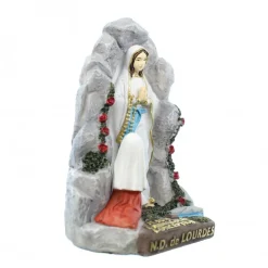 Palais du Rosaire Grotte de l'Apparition en couleur de 11cm^ Statue De Notre Dame De Lourdes