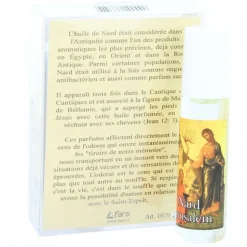 Palais du Rosaire Huile essentielle de Nard de Jérusalem en roll-on avec image de Lourdes^ Huile Religieuse