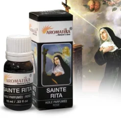 Palais du Rosaire Huile essentielle religieuse Sainte Rita parfum rose 10ml^ Huile Religieuse