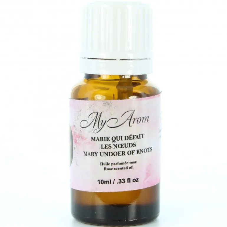 Palais du Rosaire Huile essentielle religieuse Marie qui défait les noeuds parfum rose 10ml^ Huile Religieuse