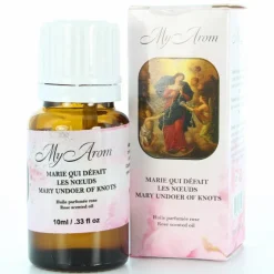 Palais du Rosaire Huile essentielle religieuse Marie qui défait les noeuds parfum rose 10ml^ Huile Religieuse