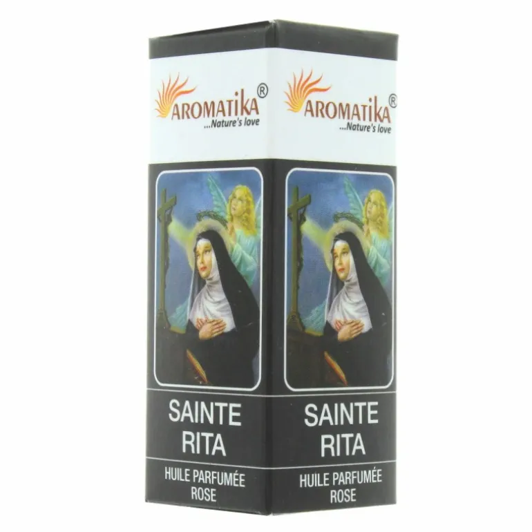 Palais du Rosaire Huile essentielle religieuse Sainte Rita parfum rose 10ml^ Huile Religieuse