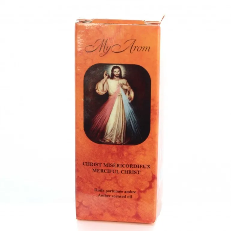 Palais du Rosaire Huile essentielle religieuse du Christ Miséricordieux avec prière 10ml^ Huile Religieuse