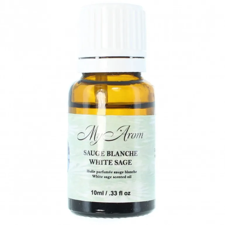 Palais du Rosaire Huile essentielle religieuse parfumée à la Sauge Blanche avec prière 10ml^ Huile Religieuse