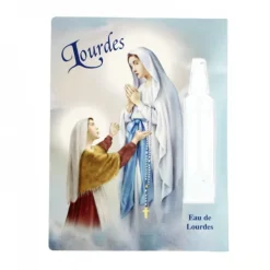 Palais du Rosaire Image religieuse, Apparition de Lourdes, prières et fiole eau de Lourdes 10 ml^ Flacon Eau De Lourdes | Image Religieuse