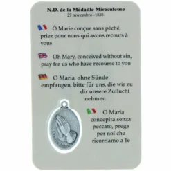 Palais du Rosaire Image religieuse de la Vierge Miraculeuse avec une médaille^ Image Religieuse