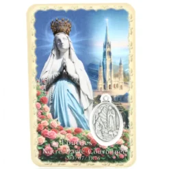 Palais du Rosaire Image religieuse de la Vierge Couronnée avec une médaille^ Image Religieuse