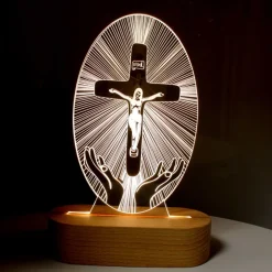 Palais du Rosaire Lampe à LED avec une croix lumineuse^ Lampe
