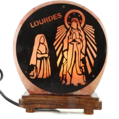 Palais du Rosaire Lampe de sel de l'Himalaya ronde de 15cm^ Lampe